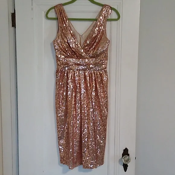 Hand Crafted Dresses | Champagne Mini Sequins Party Dress | Color: Pink | Size: 4 | Gnomelove4's Closet Hand Crafted Dresses | Champagne Mini Sequins Party Dress | Color: Pink | Size: 4 | Gnomelove4's Closet